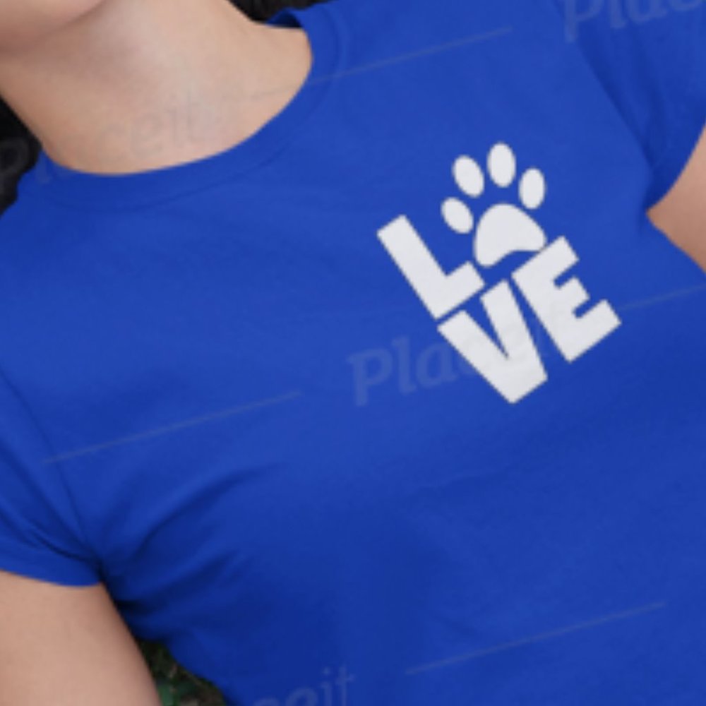 Custom Love paw tshirt unisex many colors!